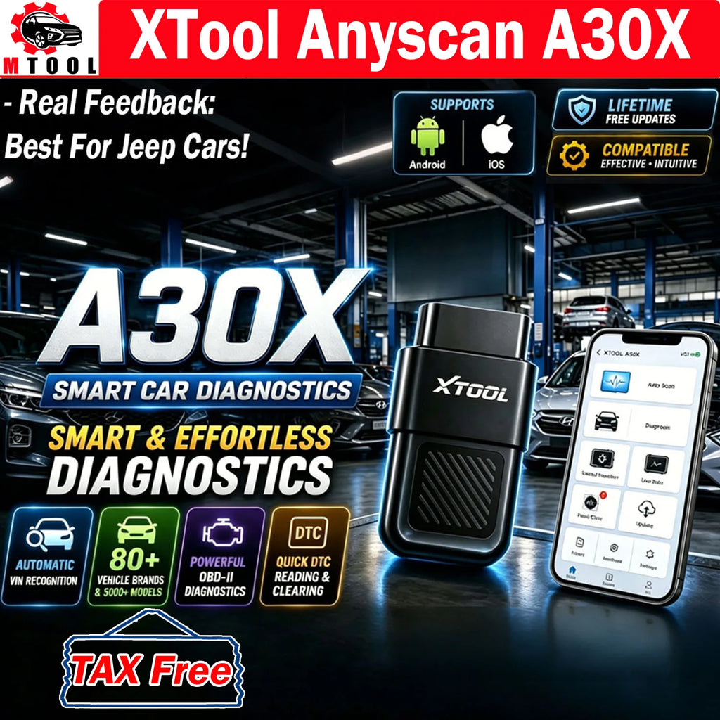 XTool Anyscan A30X OBD2 Scanner 26 Reset Service Code Reader TPMS Airbag Oil Reset Seat Calibration Injector Code PK A30M A30D