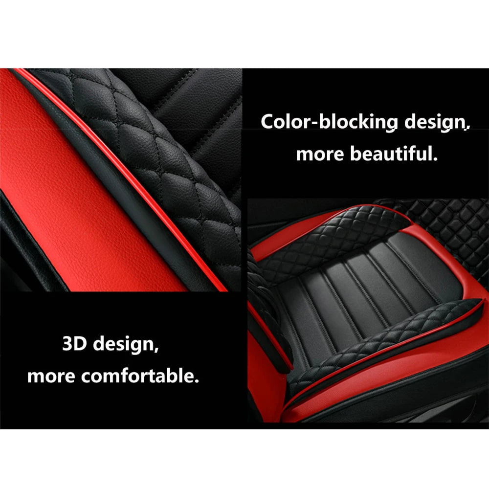 Elegant Universal Faux Leather Car Seat Cover by Tand: Easy-Clean, Comfort Design, Fits Major Models - Enhance Your Car's CM World