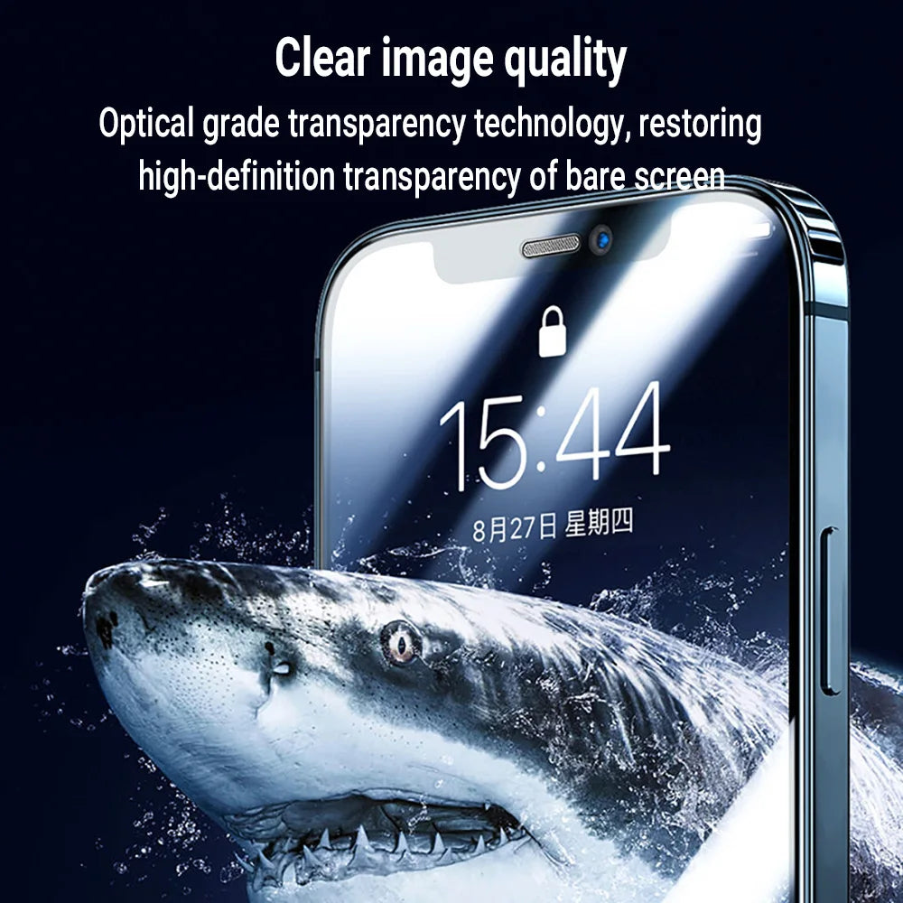 Oleophobic Coating Dust Free Screen Protector For iPhone 17 Pro Max 16 15 13 11 12 14 Pro Max SE 7 8 XR Easy Installation Glass Car Mobile World