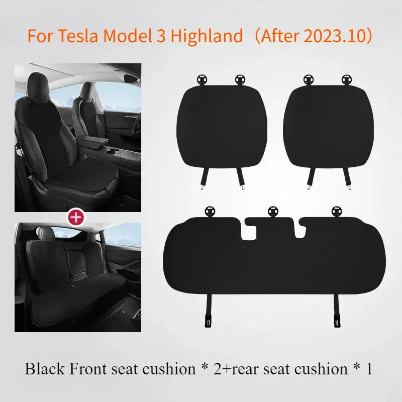 Ice Silk Seat Cushion for Tesla Model 3 Y Juniper 2025 Breathable Mat Seat Cover Cushion Replacement Pad Summer Car Accessories Car Mobile World