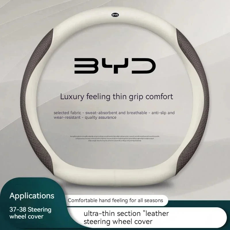 Genuine leather car steering wheel cover suitable for BYD Ato 3 Fa Feng Tang F3 E6 Yuan Song Plus EV F0 Qin Han Dolphin S6 CM World