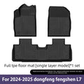 (LHD)Car Floor Mats for Dongfeng Fengshen L7 2024-2025 Single Layer TPE 3D All-Weather Vehicle Footwell Liner Accessories