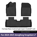 (LHD)Car Floor Mats for Dongfeng Fengshen L7 2024-2025 Single Layer TPE 3D All-Weather Vehicle Footwell Liner Accessories