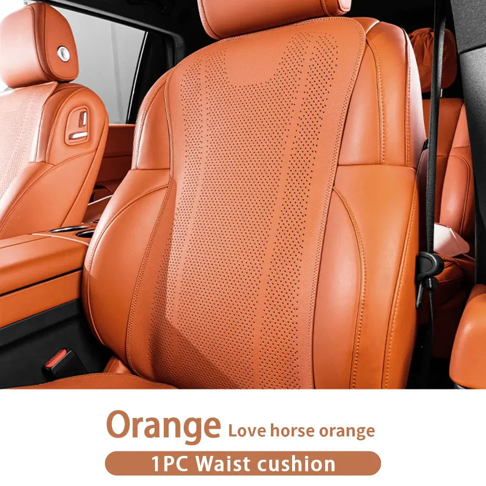 Universal Car Seat Cushion Leather Breathable Hole Summer Car Interior Car Seat Cover Four Seasons Automotive Parts Car Mobile World