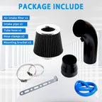 1Set 3" Cold Air Intake Filter Induction Kit Pipe Power Flow Hose System CM World