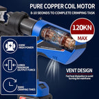 EZ-300 EZ-400 Electric Hydraulic Plier Rechargeable Hydraulic Crimping Plier w Battery Cable Copper Aluminum Terminal Crimp Tool CM World