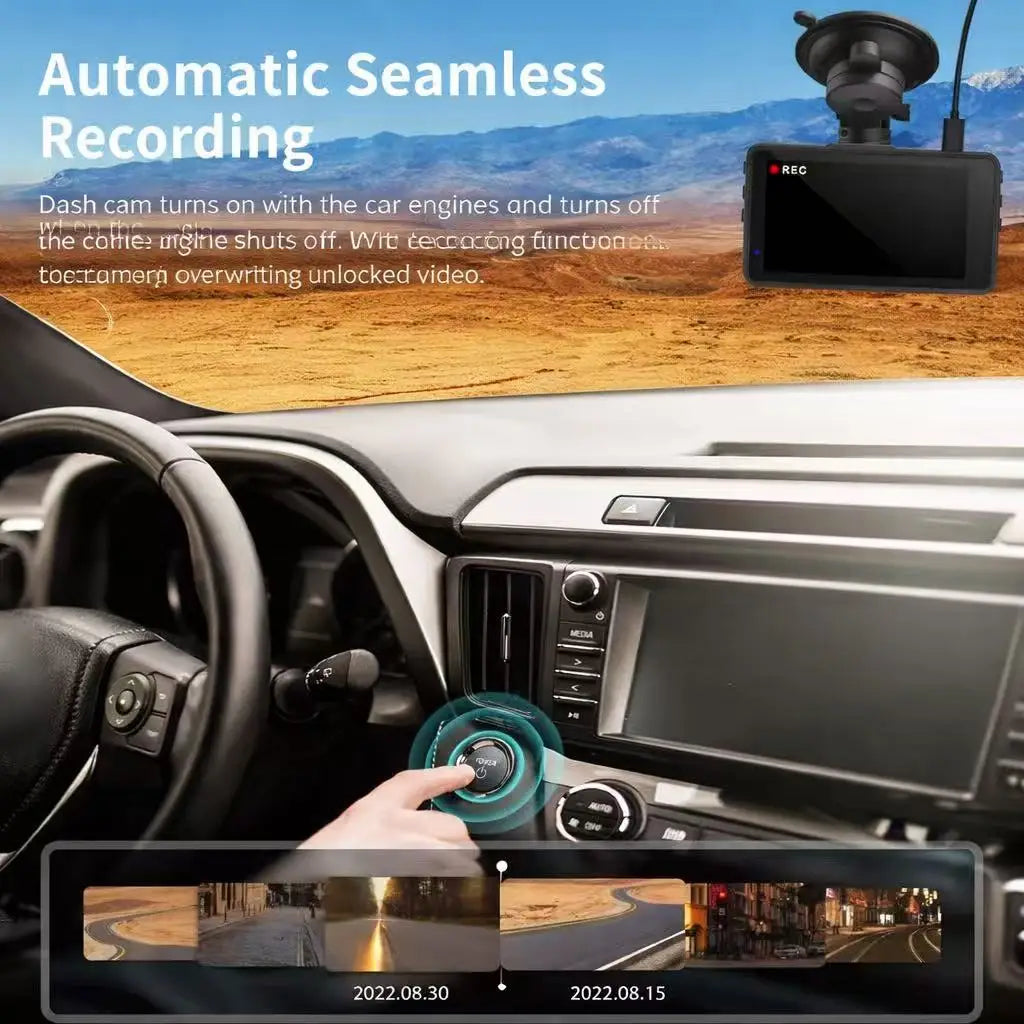 2.5K Dash Cam, 1440P QHD, 3” IPS, Night Vision, 170° Wide Angle, G-Sensor, 24H Parking Mode, Type C Car Mobile World