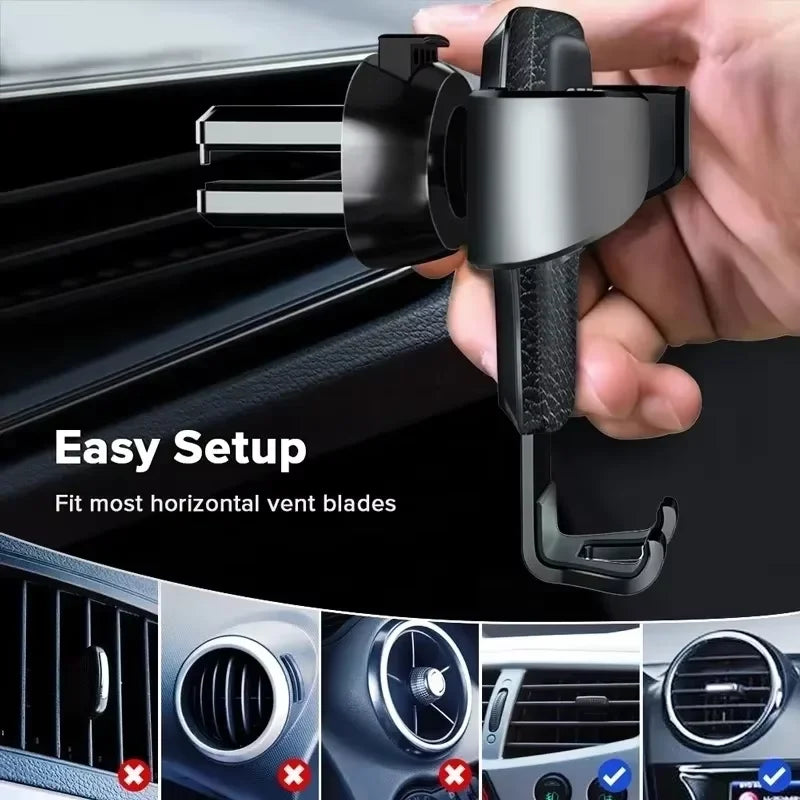 Universal Gravity Auto Lock Phone Holder Car Air Vent Clip Mount Mobile Phone Stand Cellphone Bracket Support For iPhone Samsung