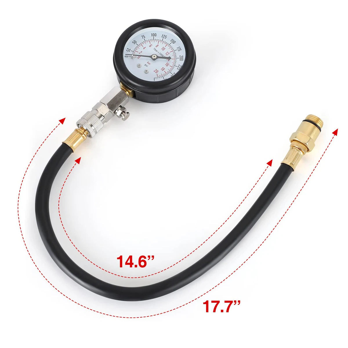 Pressure Gauge Gasoline Engine Compression Tester Automotive Workshop Tools Mechanical Inspection Garage Tool Car Verification CM World