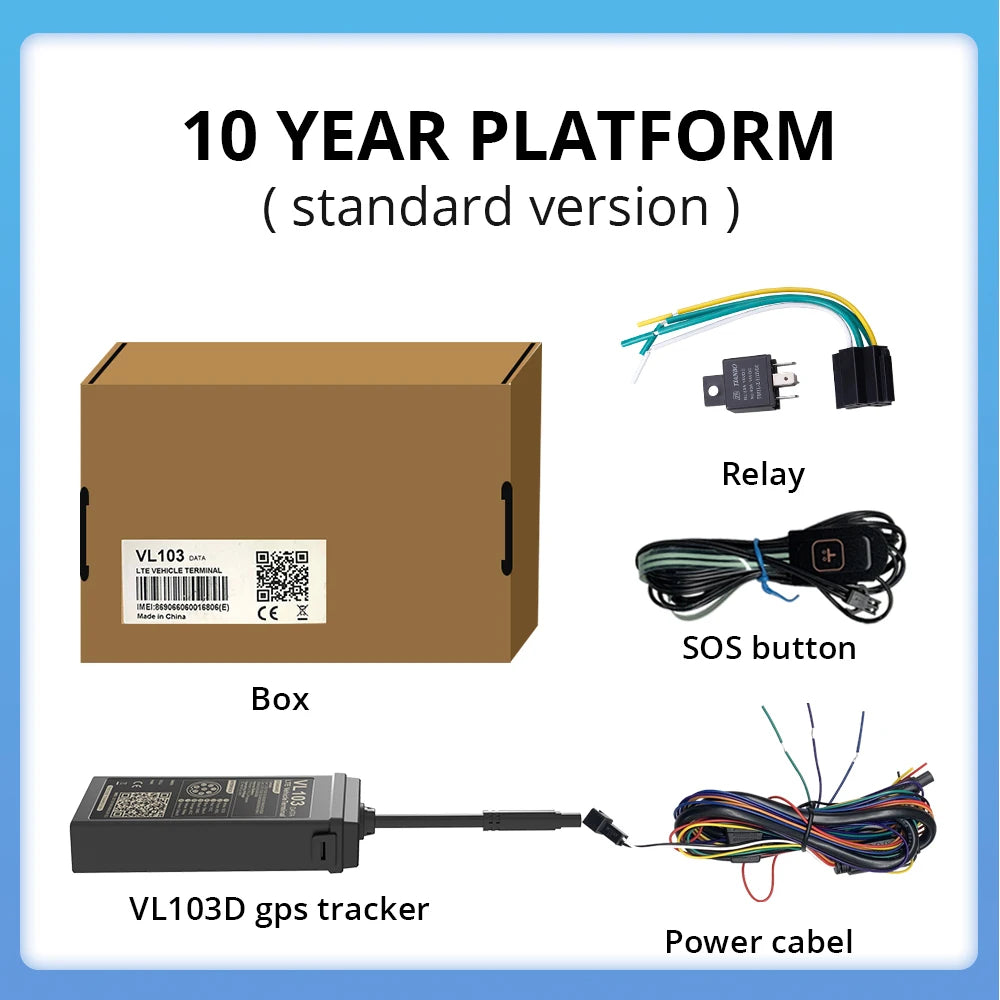 Jimi VL103D/M 4G Car GPS Tracker With Real-time Tracking Smart Alerts IP66 Waterproof Driving Behavior Remote Cut-Off Free APP CM World