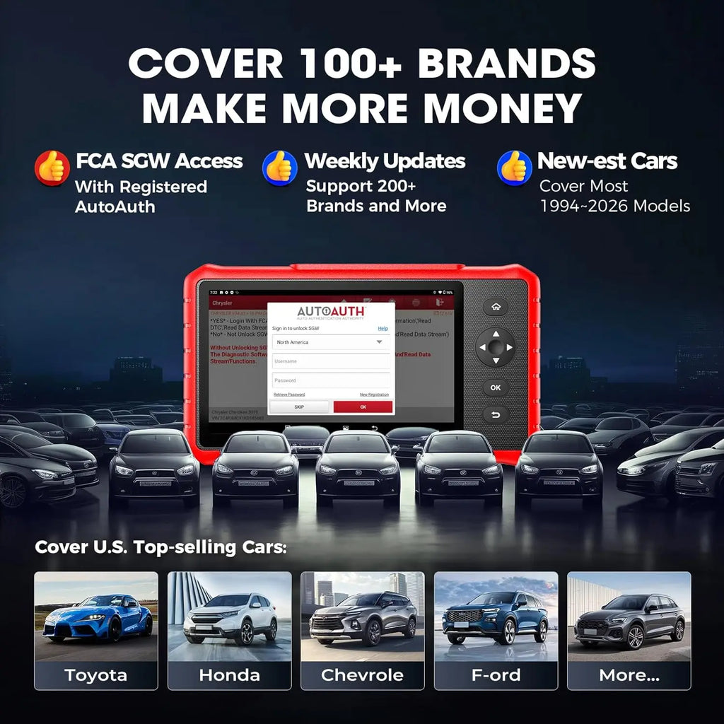 LAUNCH CRP919XLite OBD2 Scanner Car Diagnostic Tool Automotive Scanner Auto Scan Diagnosis X-431 2 Years Free Update