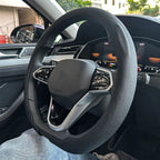 Steering Size 36-38cm Universal Non-slip Round Breathable leather Car Steering Wheel Cover Protector Suitable Auto Accessories CM World