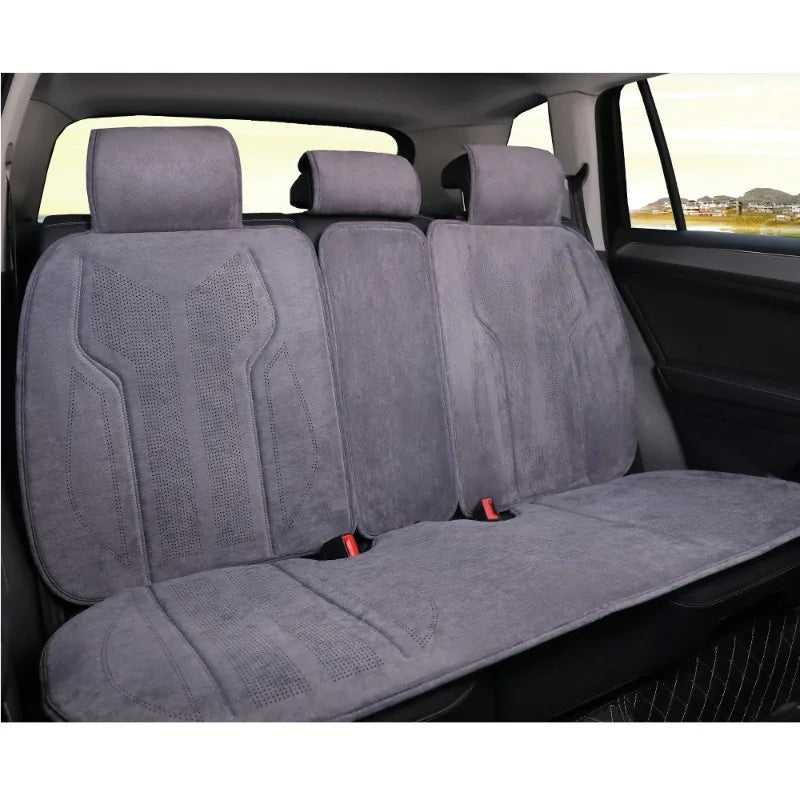 Full Set Suede Car Seat Covers Universal Four Season Breathable Seat Cushion Car Accessories Interior Car Seat Protector Covers CM World