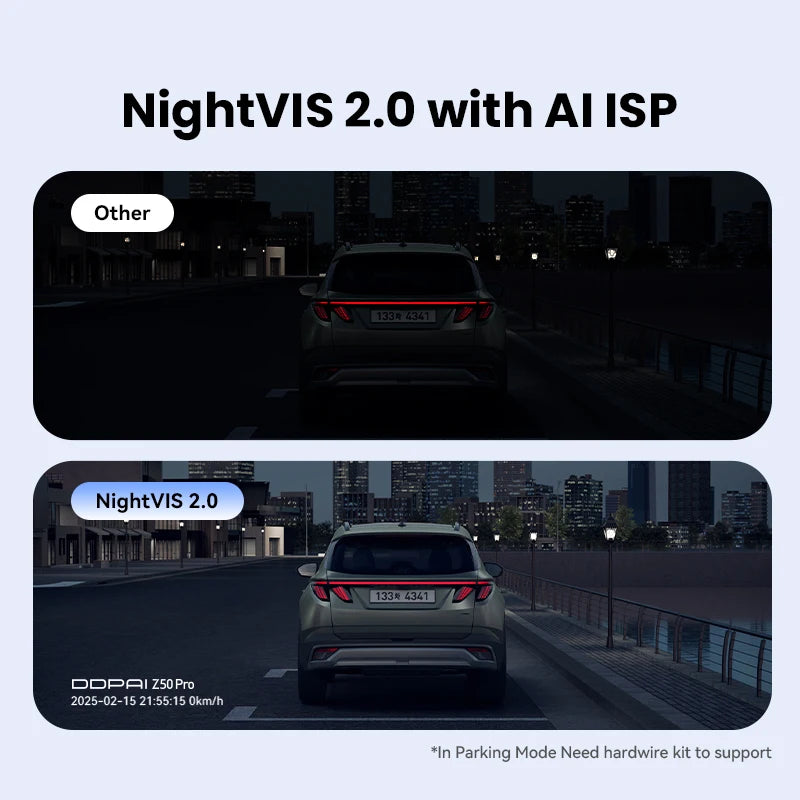 DDPAI Z50 Pro Dash Cam 4K Car DVR 3"IPS Screen 5GHz WiFi GPS ADAS 24H Parking Monitor Front and Rear Dashcam Car Camera Car Mobile World