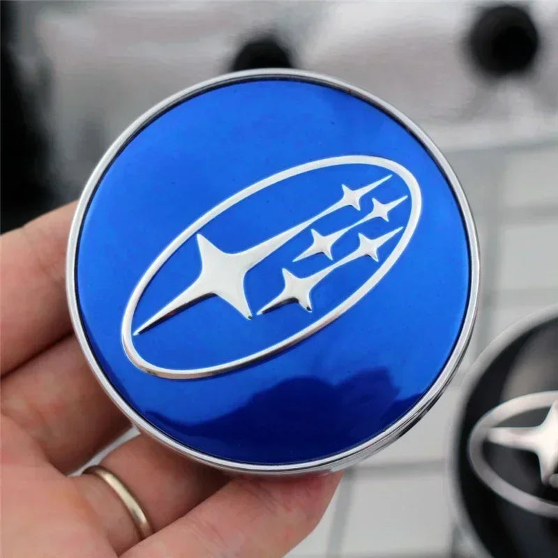 4pcs 60mm Car Wheel Center Caps for Subaru WRX BRZ DRL XV STI Outback Forester Impreza Tribeca Auto Wheel Hub Cover Decoration CM World
