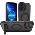 Magnetic Mobile Phone Case with Stand for iPhone 17 16 Pro Max 15 14 Plus 13 12 11 Translucent Cover with Kickstand Car Mobile World