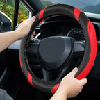 Concave Convex Massage Steering Wheel Cover 38cm Microfiber Leather Cover Non-Slip Breathable Car Steering Wheel Protector
