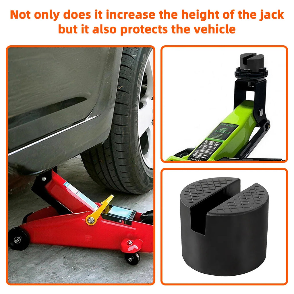 YONGRUN 1/2PCS Jack Rubber Pad Universal Jack Rubber Support Pad Frame Protection Car Disassembly Maintenance Tool Rubber Block CM World