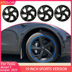4PCS Hubcaps 19 Inch for Tesla Model Y Juniper 2025 Performance Replacement Wheel Cover Automobile Hub Cap Full Rim Accessories CM World