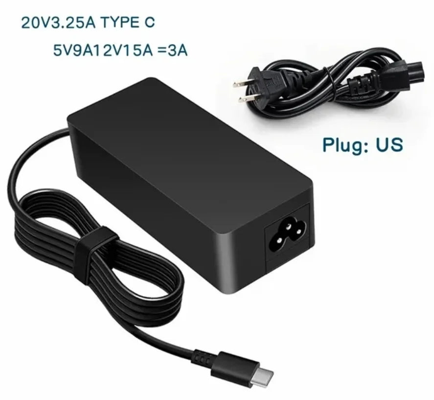 BINGO 65W USB C Laptop Charger Power Adapter for Lenovo ThinkPad,Hp,Chromebook,Yoga,Dell,ASUS,Acer Type C Fast Power Adapter Car Mobile World