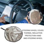Steering Wheel Cover Sun Shade Anti-Heat Aluminum Foil Auto Interior Protector Block UV Rays Cool in Summer Vehicle Accessories CM World