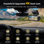 Acceo 4K Dashcam WIFI GPS CAR Video Recorder Dual Lens Support 2.5K Rear Camera Night Vision 24H Parking Monitoring Black Box Car Mobile World