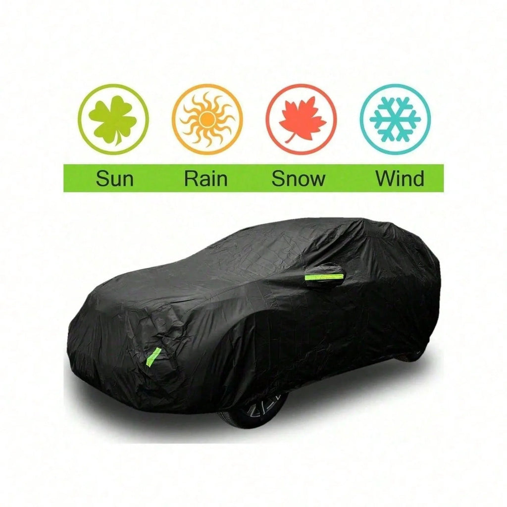 SUV Car Cover All-Weather Shield | Snow/Sun/UV/Dust Proof With Reflective Strips & Wind Straps,Heavy Duty Outdoor Protection Car Mobile World