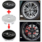 4Pcs 56MM Car Wheel Center Emblem Sticker 60mm Hub Cover Badge for Subaru Outback Legacy Forester Impreza Tribeca WRX DRL XV STI CM World
