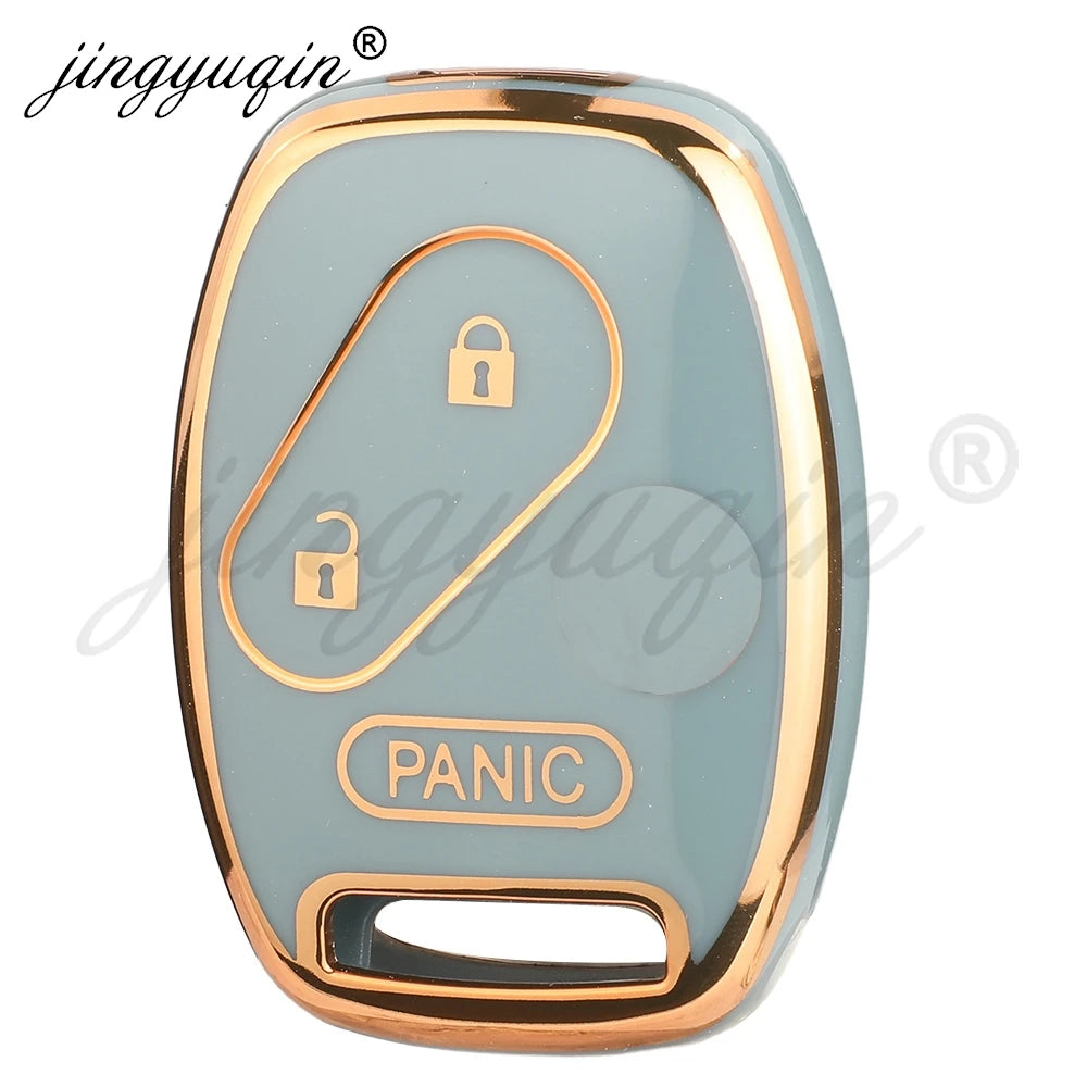 jingyuqin TPU Car Key Remote Fob Case Cover Keychain for Honda FIT CRV CRZ CIVIC Insight Ridgeline HRV Jazz ACCORD Pilot City CM World