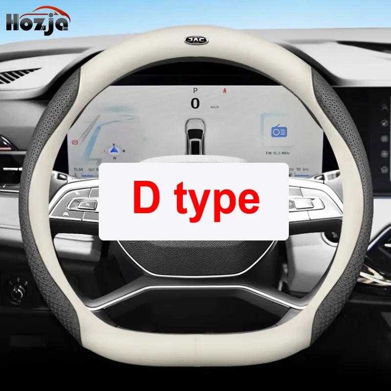 Car Steering Wheel Cover for JAC 2 4 8 J7 J8 JS2 JS8 JS4 JS6 T8 T9 Sunray 2024 2025 Accessories