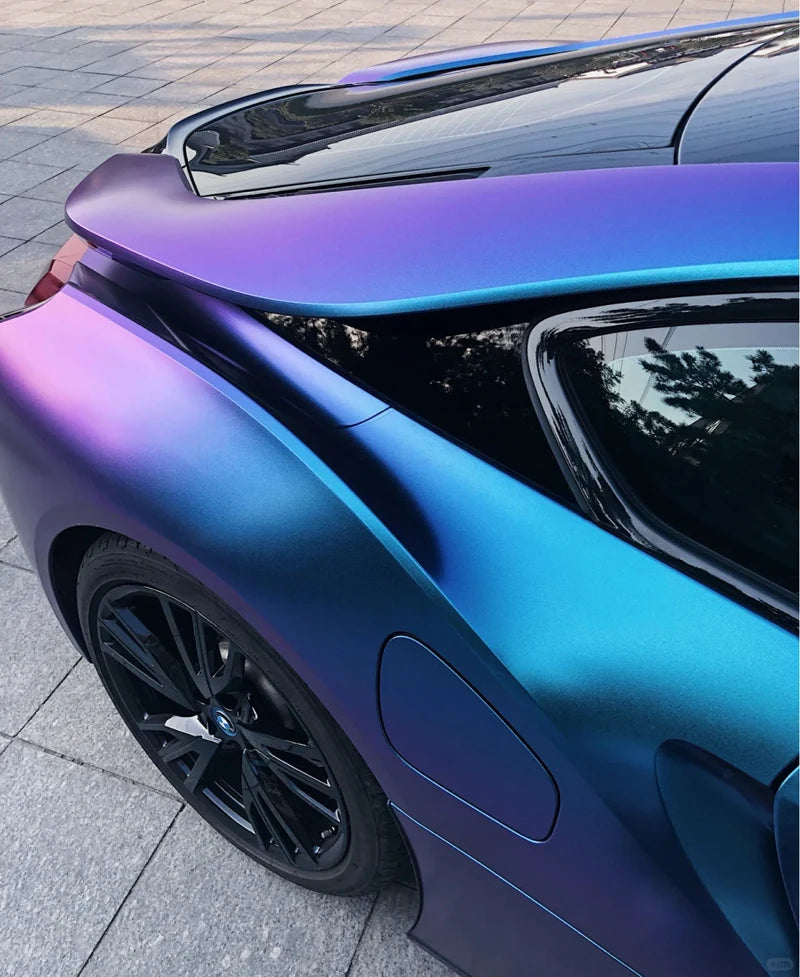 Sparkle Metallic Chameleon Vinyl Wrap Film Roll Purple to Blue Adhesive Decal Vehicle Car Wrapping Car Mobile World