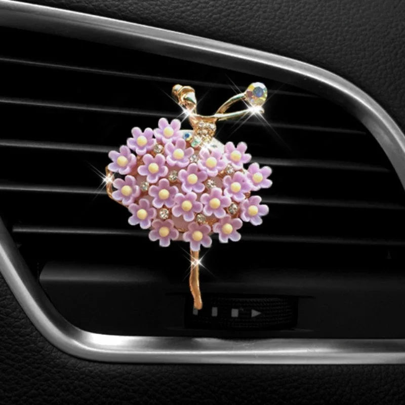 Car Fragrance Perfume Clip Diffuser Ballet Girl Car Air Freshener Auto Vent Scent Parfum Diffuser Diffuseur Voiture Car Purifier CM World