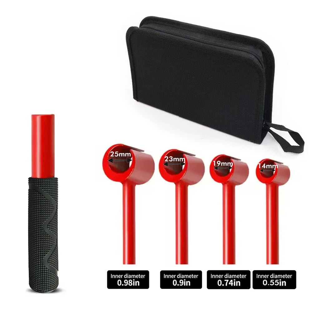 Door Hinge Wrench Kit Door Hinge Adjustment Tool 14/19/23/25mm Precision Tool Set With Replacement Hinge Wrench Heads CM World