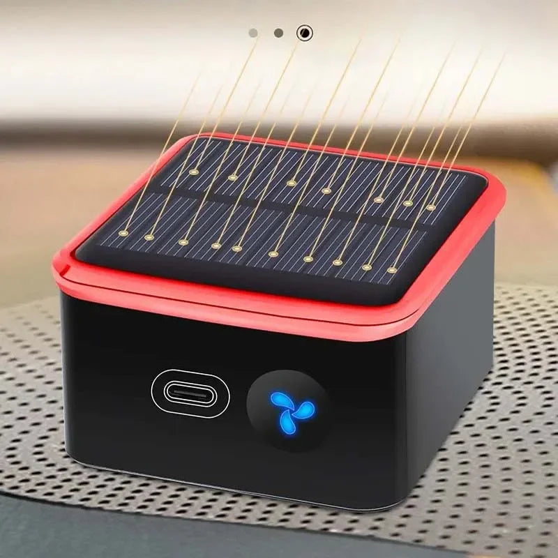 Solar Mini Electric Ozone Generator Energy Car Air Purifier With Odor Smoke Removal Smoke Formaldehyde Deodorization Features CM World