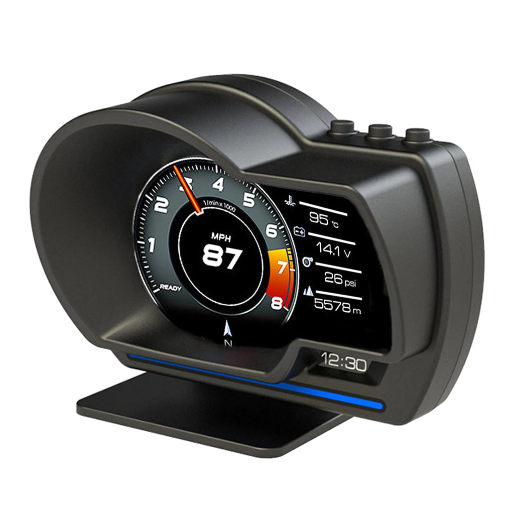 Car Head up Display, Gauge High Definition Speedometer Car Diagnostic Tool OBDⅡ+GPS Smart  OBD Fault Code Elimination CM World