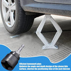 Car Scissor Jack Socket Wrench Set - Heavy-Duty Carbon Steel Drill Adapter For Auto Repair Quick Change Tool CM World