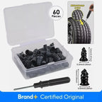61x Car Tubeless Vacuum Tyre Puncture Repair Kit Screw Nails Tire Patch Plug Fix Tools With Screwdriver & Convenient Storage Box CM World