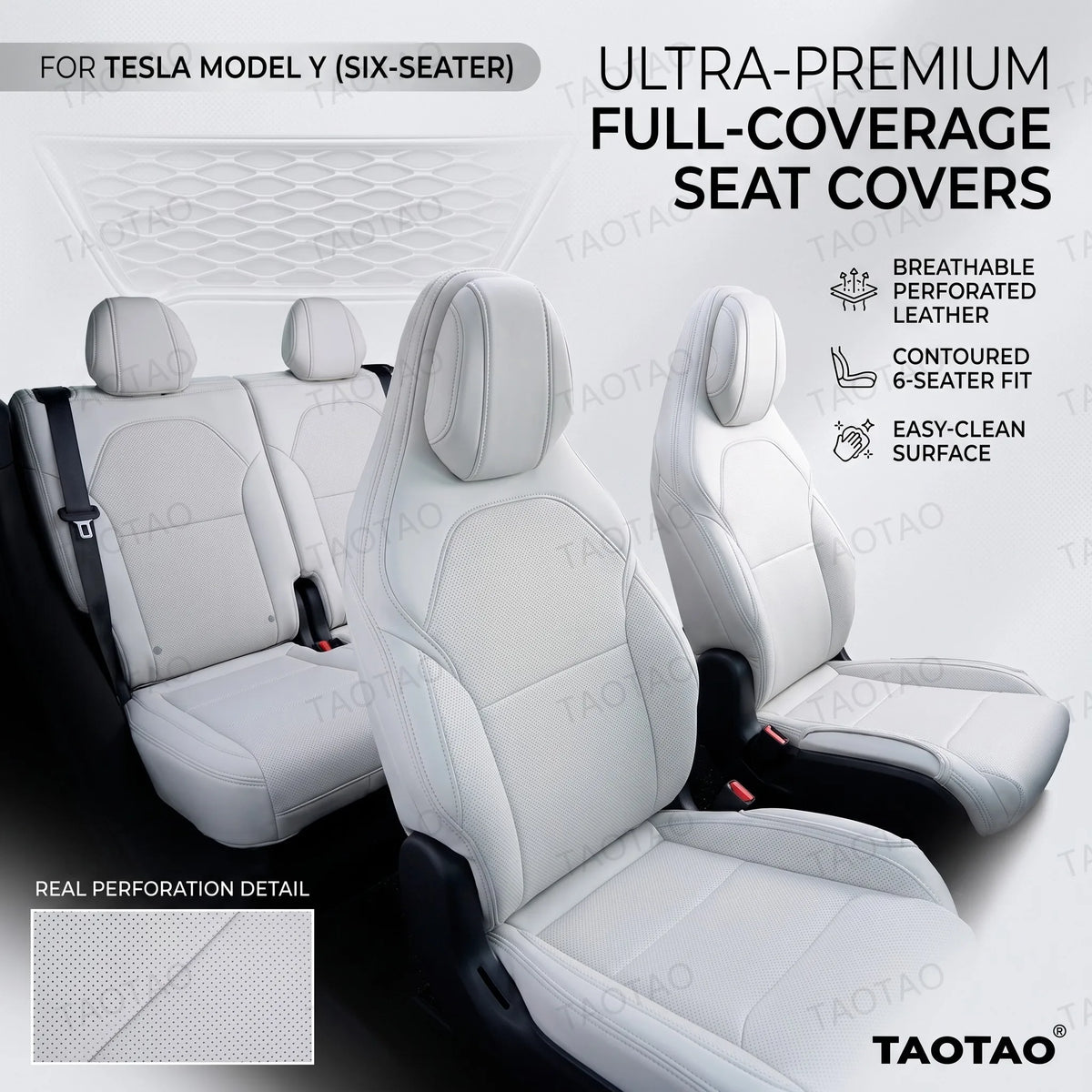 For New Model Y L / Y Juniper 2025 2026 Car Seat Cover Nappa Leather & 8 Grade Anti Fouling Wholesale Price Interior Accessories