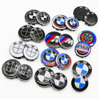 4Pcs 56mm 68mm Wheel Center Caps for BMW 50th Anniversary M Power Carbon Fiber Hubcap Emblem Badge E46 E90 F10 F30 G20 X5