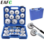 EAFC 23 Pcs/Set Car Oil Filter Cap Removal Wrench Socket Set 1/2" 12.5mm Ratchet Spanner Car Hand With Case Auto Remover Tool Car Mobile World