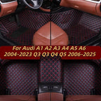 Custom Car Floor Mats Anti-slip Wear Resistant A2 A3 A4 A5 A6 2004-2023 Q3 Q3 Q4 Q5 2006-2025 Carpets Foot Coche For Audi A1