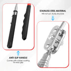 5/4Pcs Telescoping Inspection Mirrors Set Stainless Steel Retractable Mechanical Mirror 360° Rotation Mirror Inspection Tools CM World