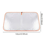 Car Front Windshield Sunshade，Convenient Storage Design，No-Drill Car Sunshade Canopy，Fully Seamless Edge-to-Edge Fit，Equipped Wi