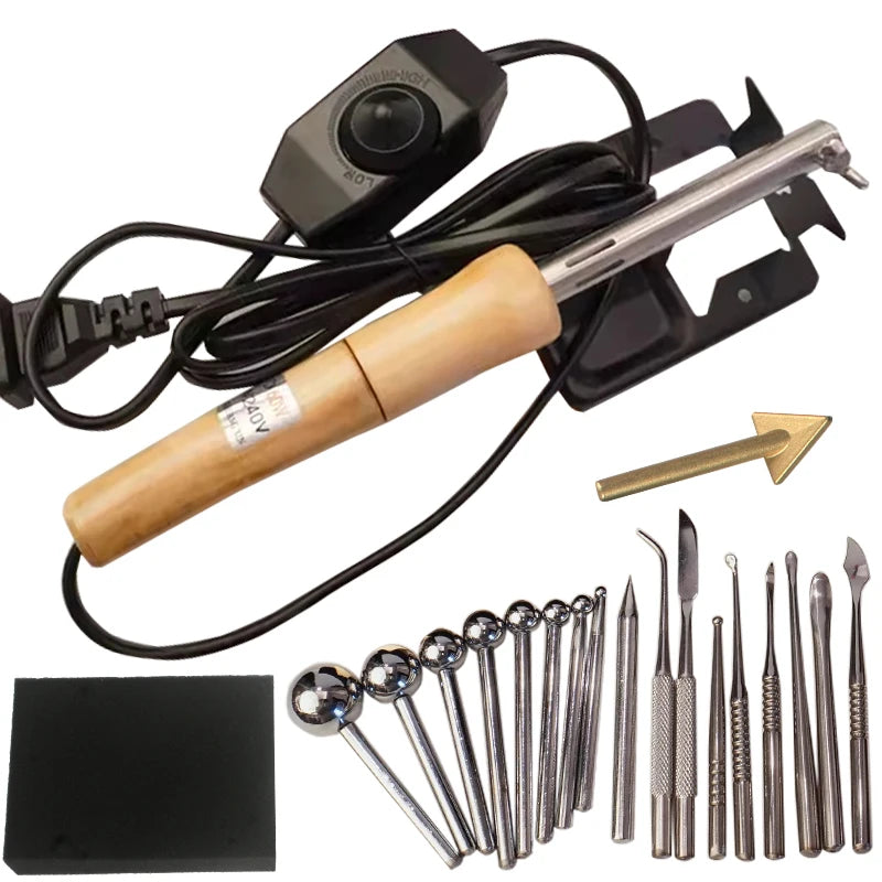 Fabric Flowers Ironing Tool Set 8-18 Heads Soldering Iron 220V/110V DIY Artificial Flower Making Tool Ironing Machine CM World