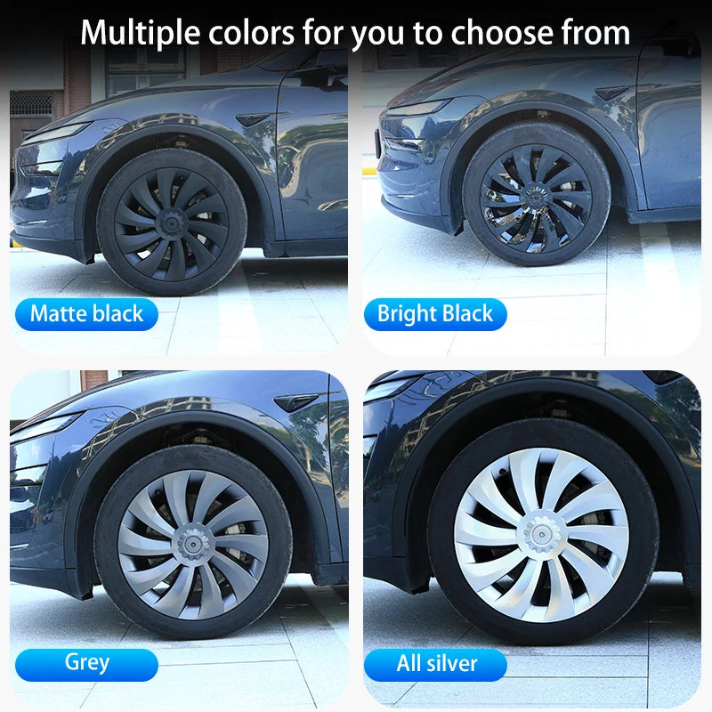 For Tesla Model Y Juniper 2025+ 4PCS Hub Cap Car Replacement Wheel Cap 19 Inch Performance Automobile Hubcap Cover Accessories CM World