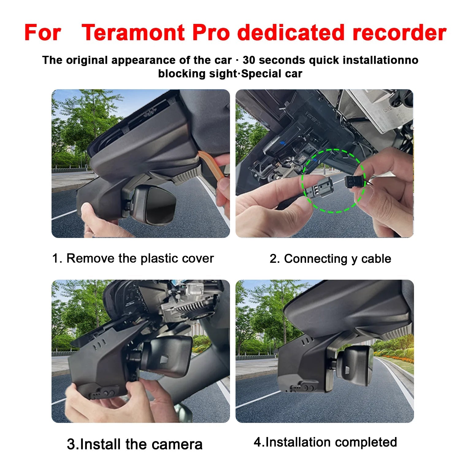 4K UHD WiFi Car DVR Dash Cam For VW Volkswagen Magotan B9 High Trim 2024 2026 Passat Pro 2025 2026 Plug and Play APP Control Car Mobile World