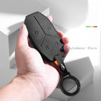 Car Key Case Cover for BYD Leopard 5 8 Ti3 Suede Leather Key Fob Shell Holder Smart Key Protector Keychain Bag Car Accessories