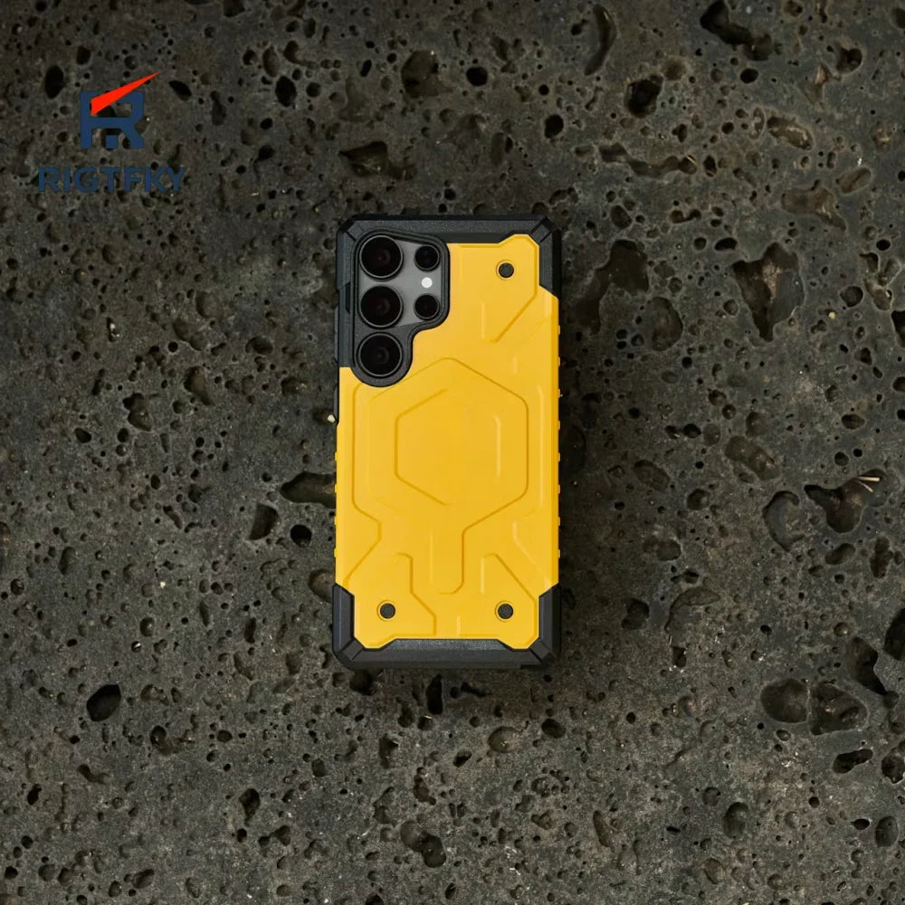 Military Heavy Duty Shockproof Armor Phone Case For Samsung Galaxy S26 Ultra S25 S24 S23 Plus Magnetic Rugged Cover With Bracket