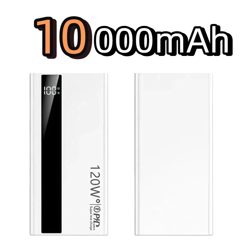 For  Xiaomi 120W 200000mAh High Capacity Power Bank Super Fast Charging Portable External Battery Power Bank For Iphone Samsung Car Mobile World