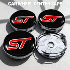 4PCS ST Style Car Wheel Hub Center Cover Sticker Decal For Focus Fiesta Mondeo Kuga Explorer Puma Escape Everest
